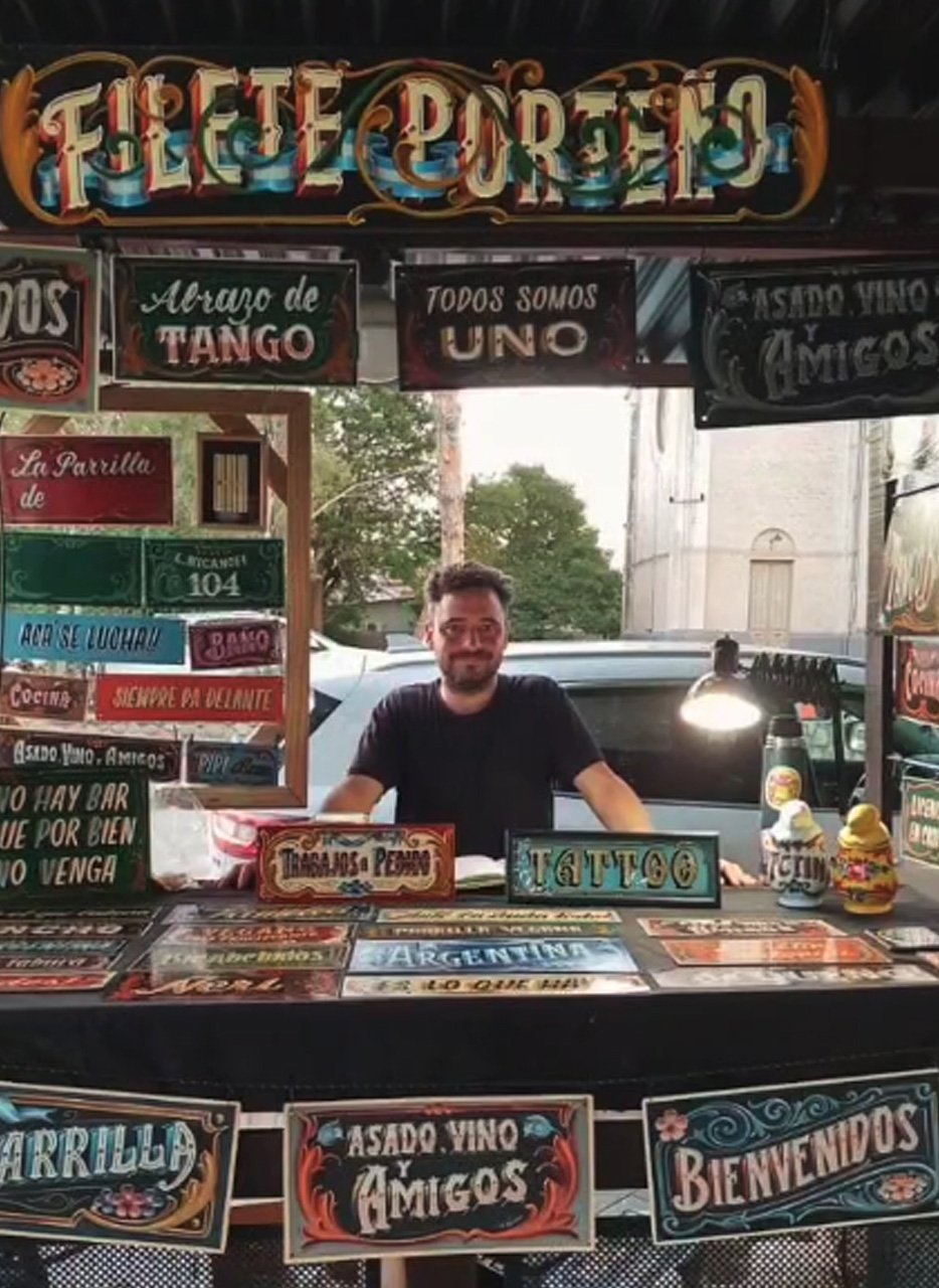 Detalle de trabajos de fileteado